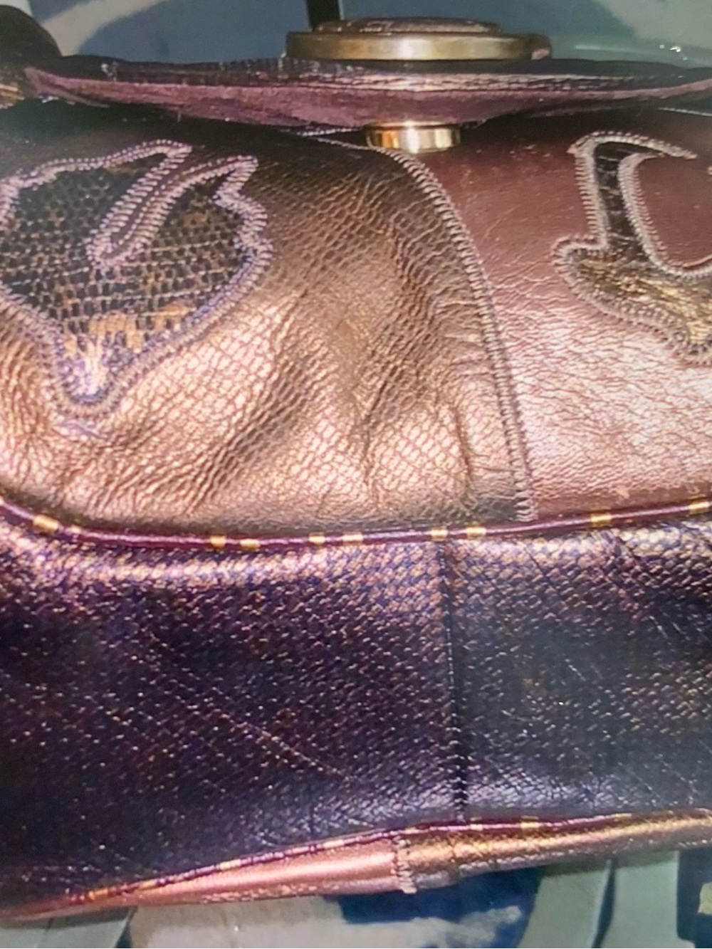 Sharif Brown Leather Crossbody Bag great condition LUXURY - Picture 4 of 8